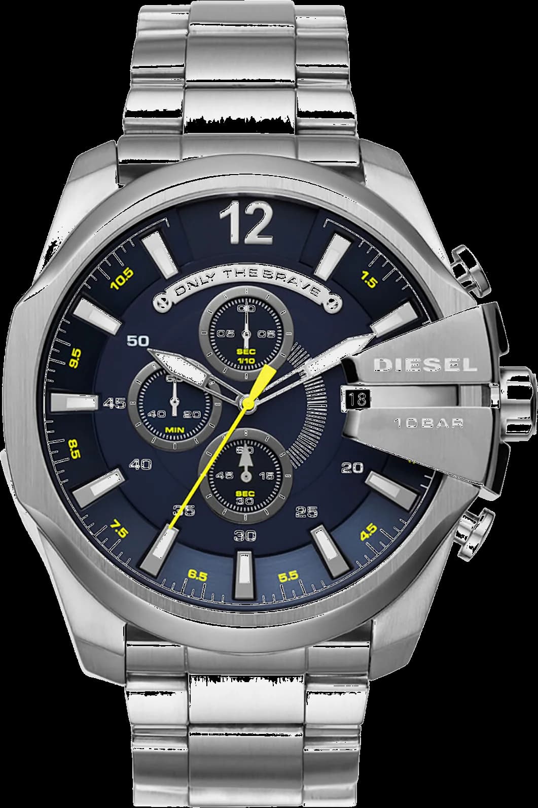 Montre Diesel DZ4465 Mega Chief en Acier Inoxydable Noir 51 mm