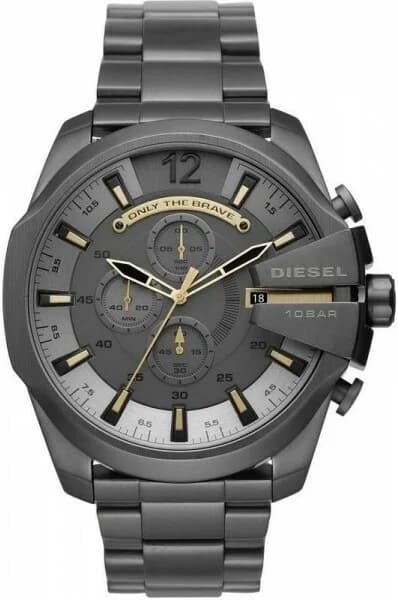 Cadran Diesel DZ4466 gris index bâtons chiffres chronomètre quartz