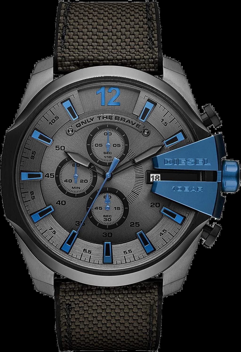 Montre Diesel DZ4500 Mega Chief Bracelet Nylon Gris