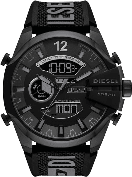 Montre Homme Diesel Mega Chief DZ4593 bracelet noir en nylon et silicone cadran multifonction