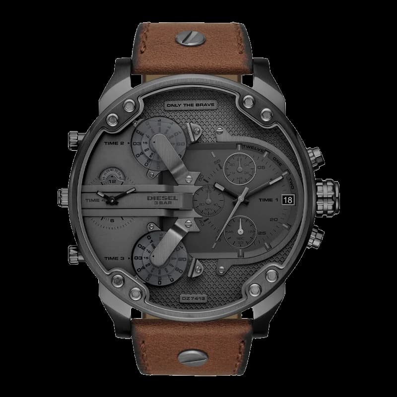 Montre Diesel DZ7413 homme cadran noir bracelet cuir
