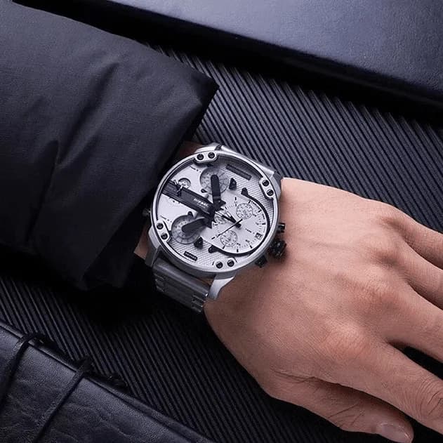 Montre Diesel DZ7421 homme détail cadran gris