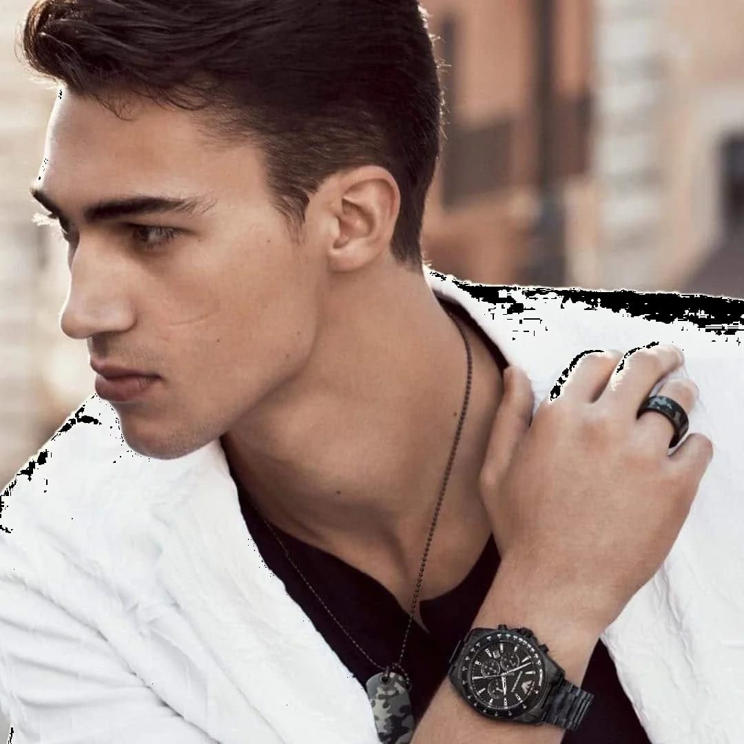 Montre Emporio Armani AR11027 homme verso boîtier noir