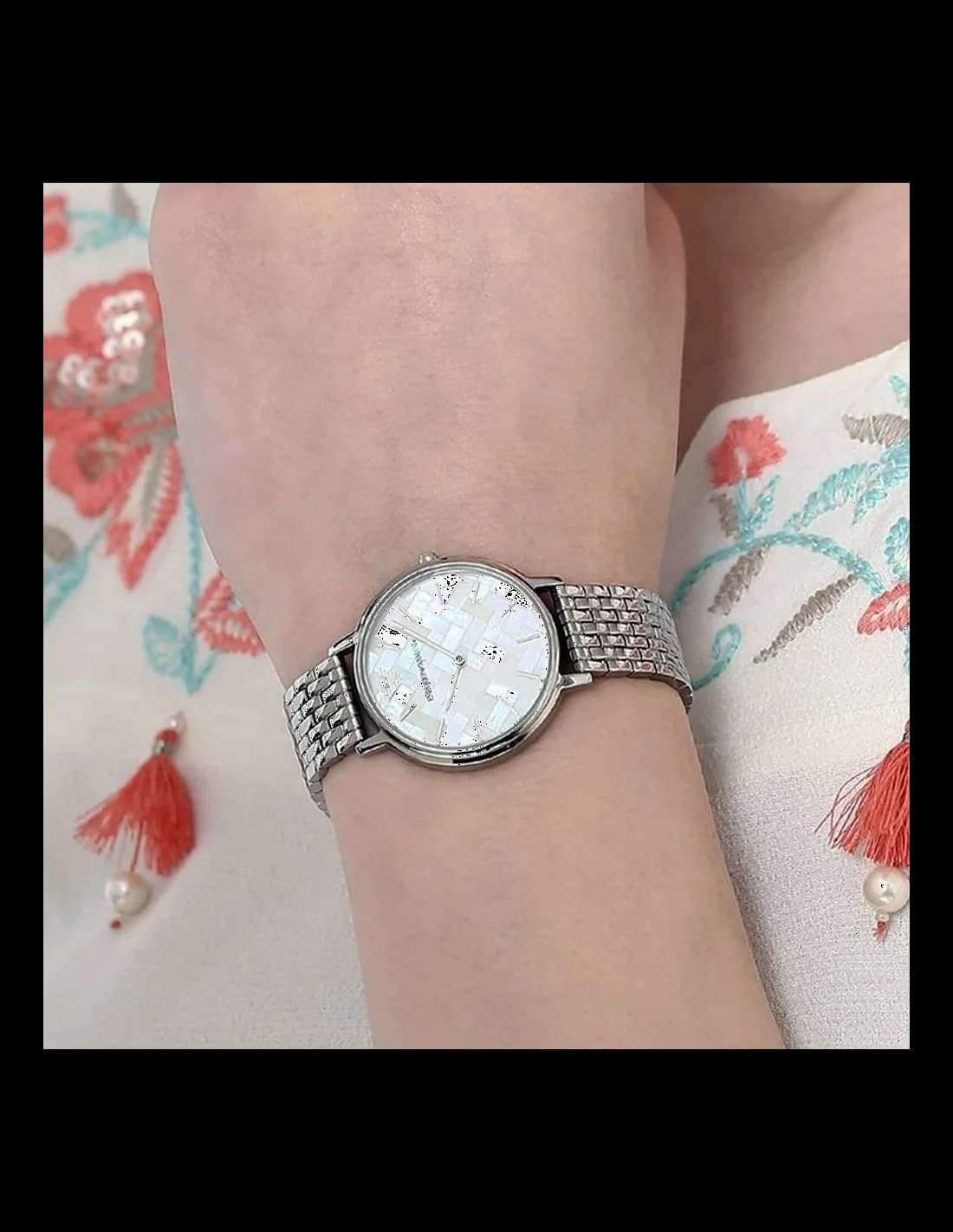 Montre Emporio Armani AR11112 femme verso boîtier argent