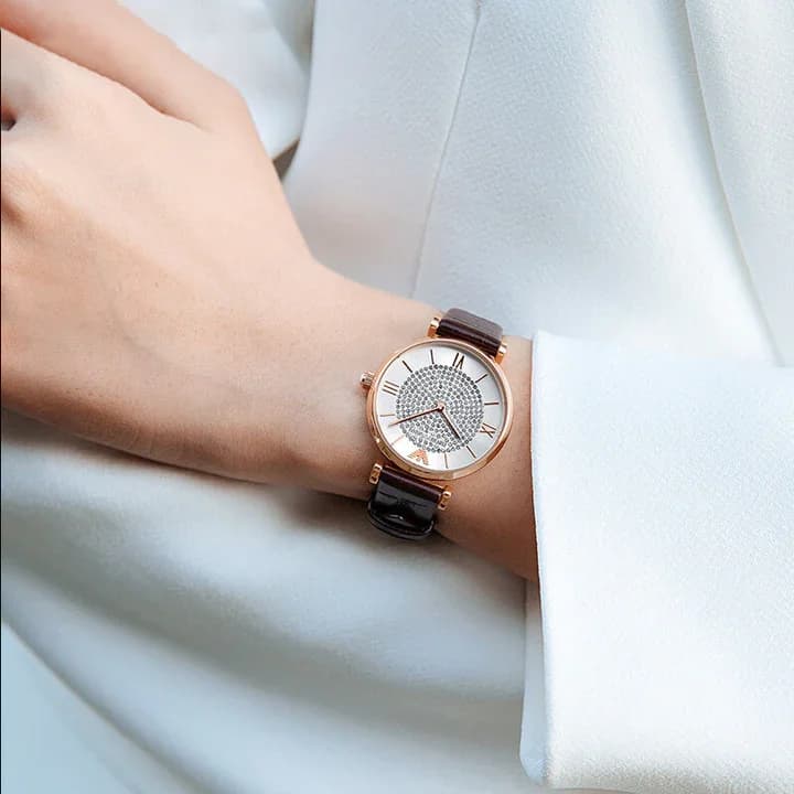 Montre Emporio Armani AR11269 femme détail cadran blanc