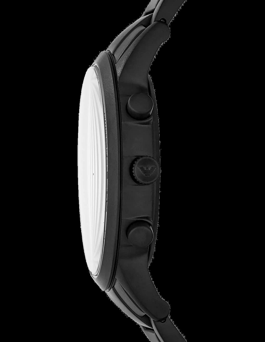 Montre Emporio Armani AR11275 bracelet cuir noir boucle déployante profil