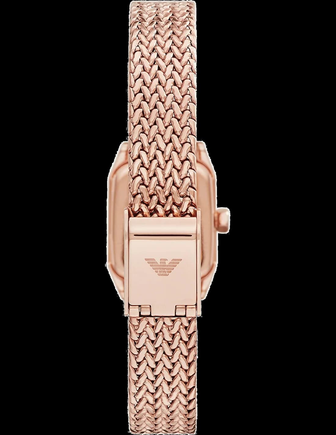 Montre Emporio Armani AR11347 boîtier or rose profil bracelet acier inoxydable