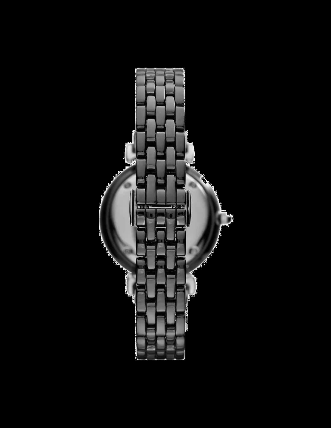 Montre Emporio Armani AR1487 femme détail cadran noir