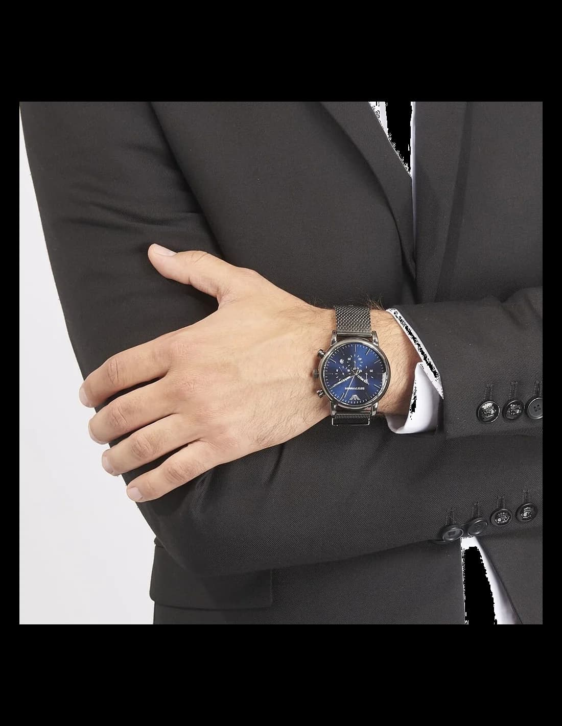 Montre Emporio Armani AR1979 homme verso boîtier gris