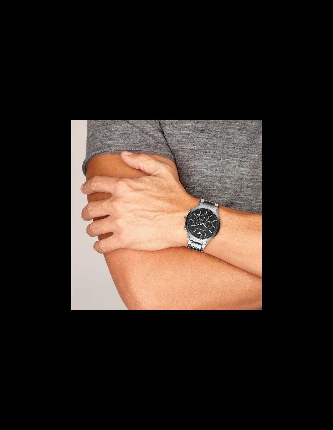 Montre Emporio Armani AR2434 homme verso boîtier argent