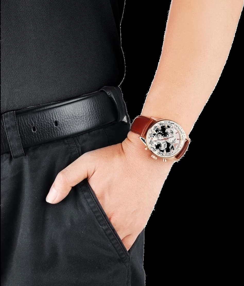 Montre Emporio Armani AR5996 femme détail cadran nacre