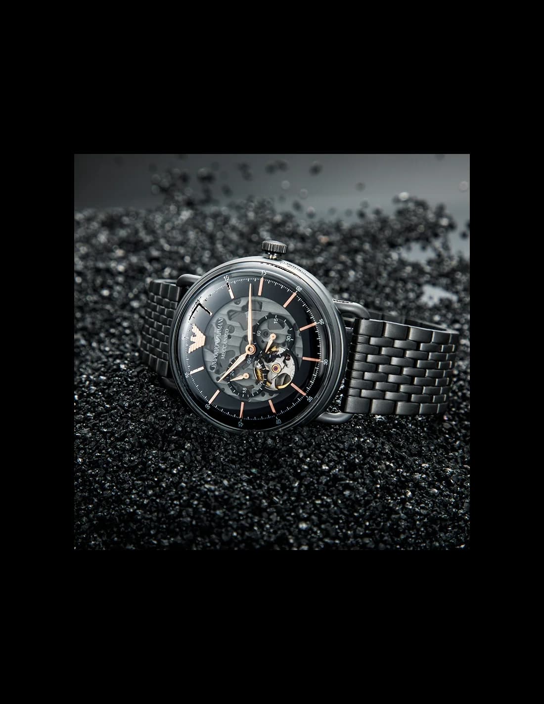 Montre Emporio Armani AR60025 homme verso boîtier noir