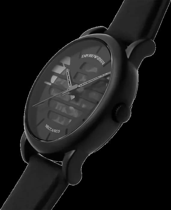 Montre Emporio Armani AR60032 homme détail cadran noir