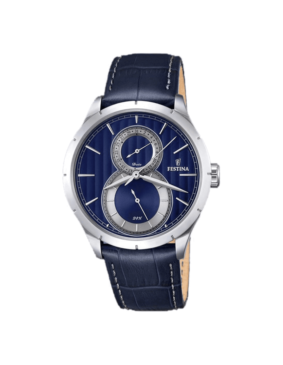 Montre Festina F16892/3 Cadran Bleu et Bracelet Cuir