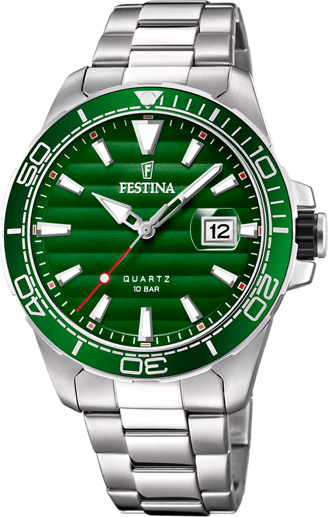 Montre Festina F20360/3 en Acier Argenté avec Cadran Vert