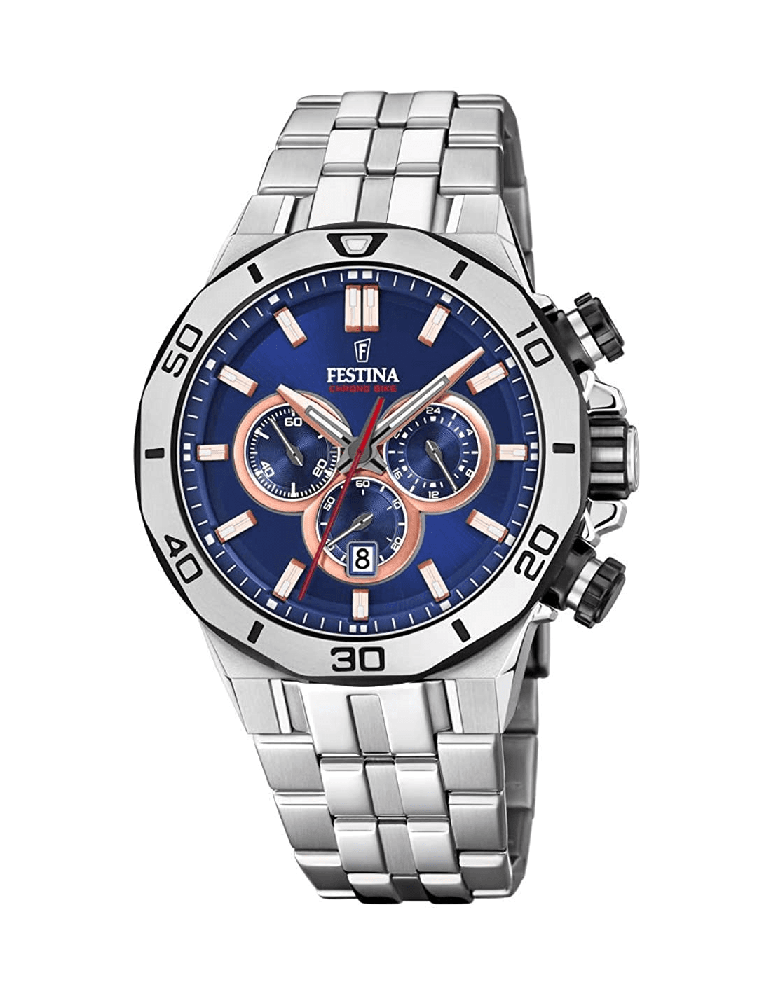 Montre Festina F20448/1 Chronographe en Acier avec Cadran Bleu