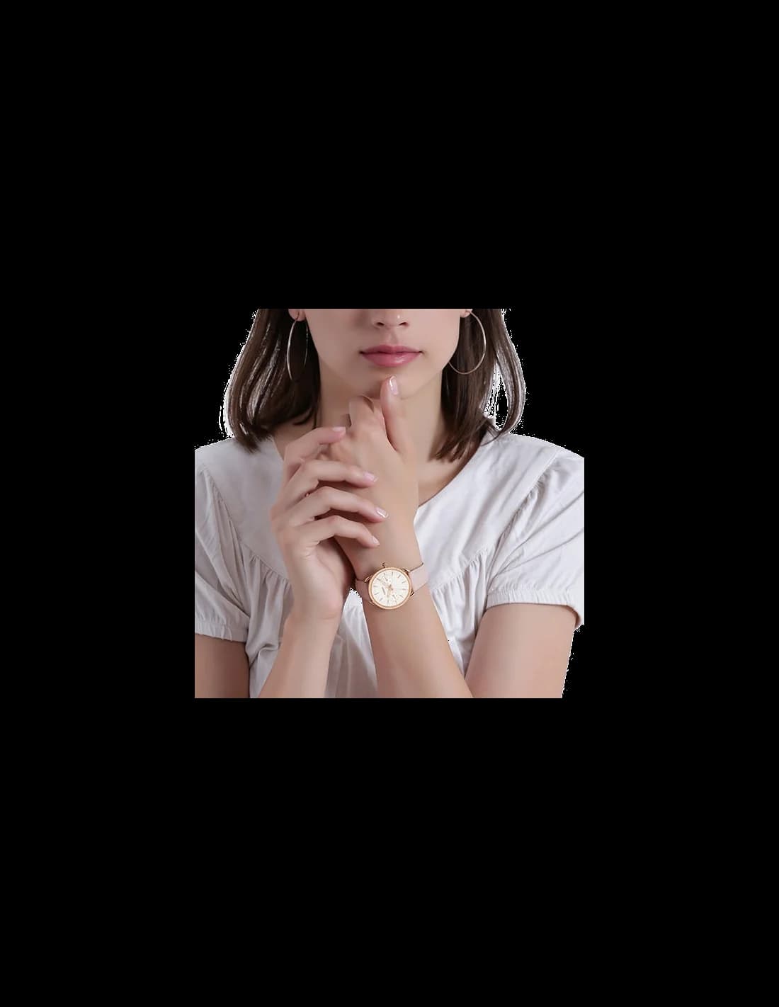 Montre Fossil ES4393 femme détail cadran blanc