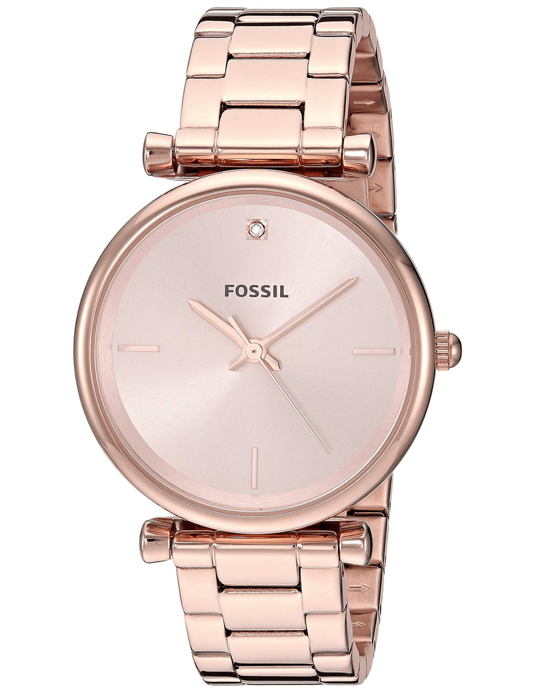 Montre Fossil ES4441 Carlie avec Bracelet en Cuir et Attaches en T