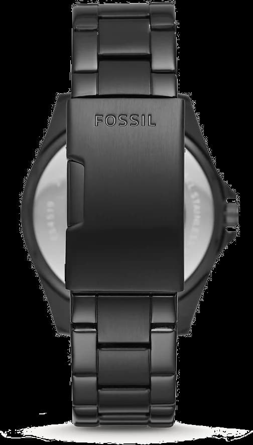 Fossil ES4519 Riley profil bracelet acier noir boucle déployante