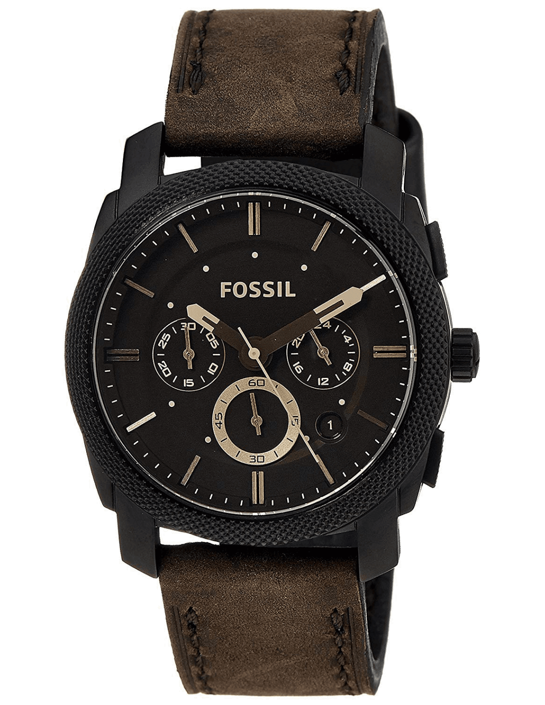 Montre Homme Fossil Machine FS4656 Bracelet Cuir Marron