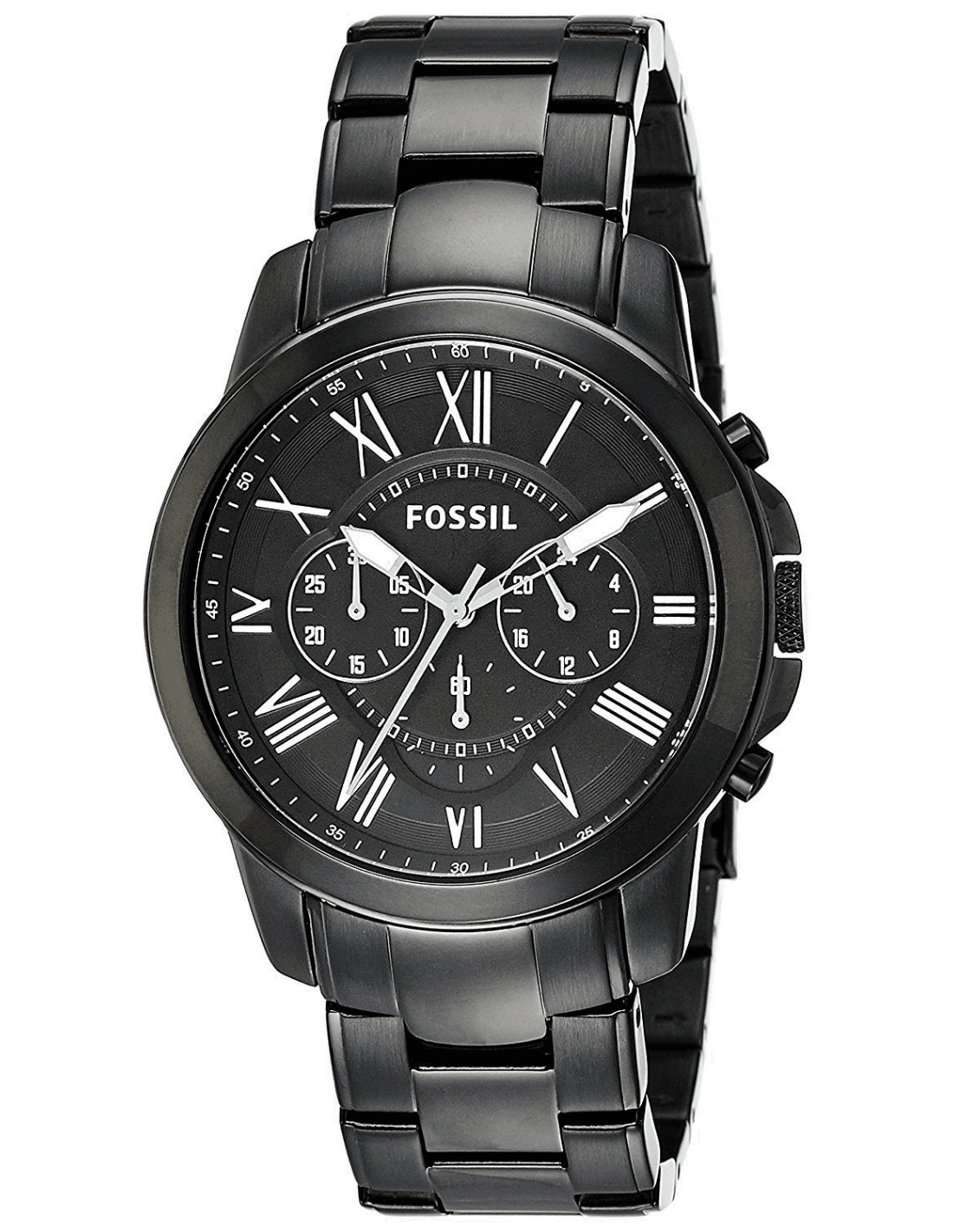 Montre Fossil FS4832 en Acier Noir avec Chiffres Romains