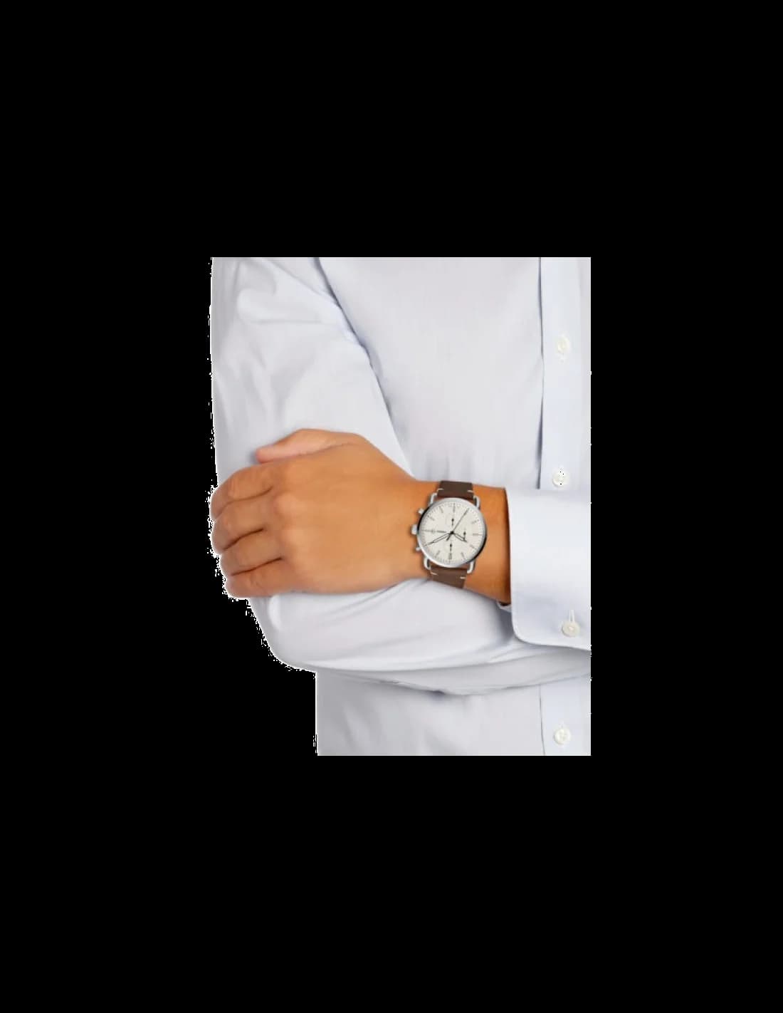Montre Fossil FS5402 homme détail cadran blanc