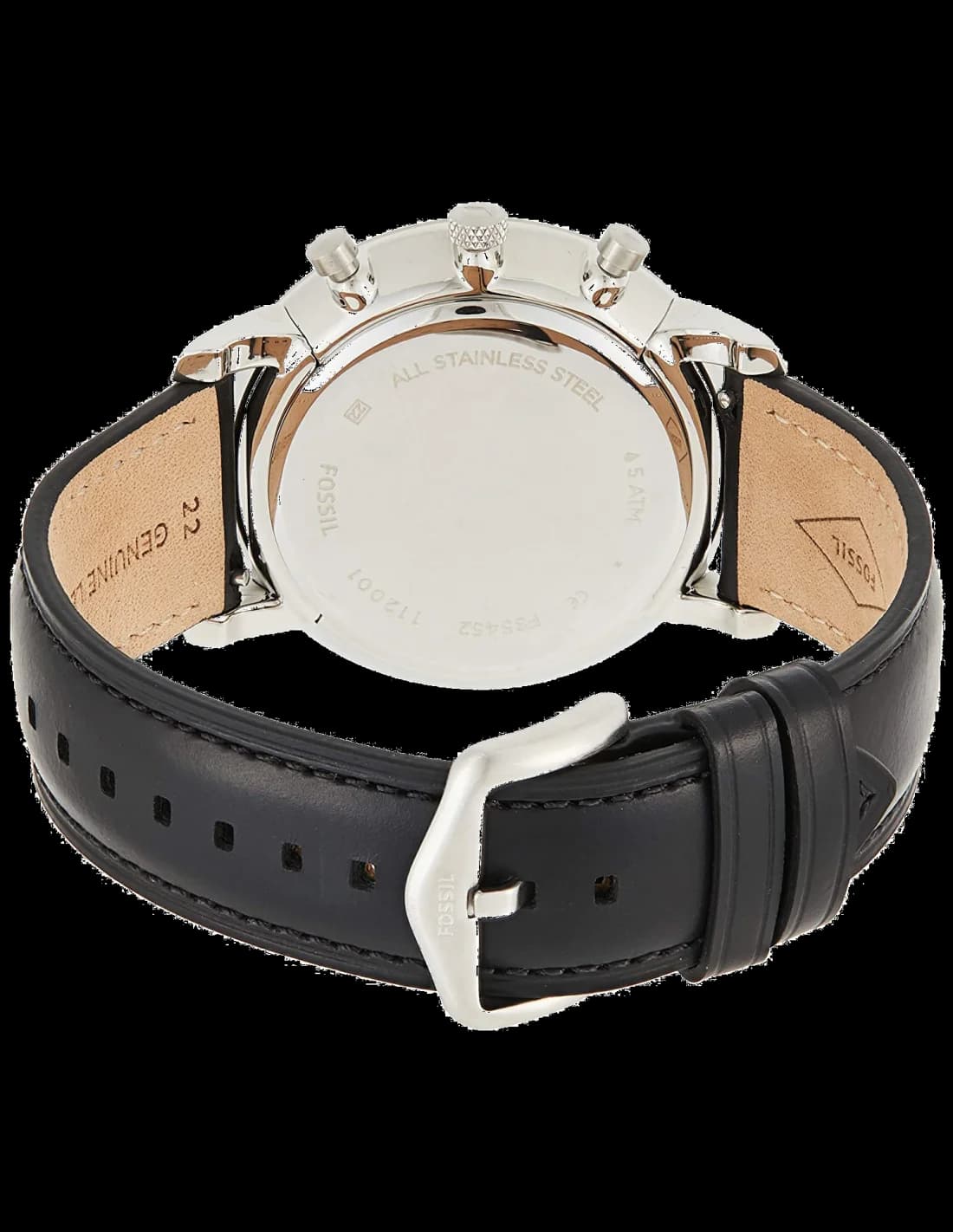 Montre Fossil FS5452 homme détail cadran noir
