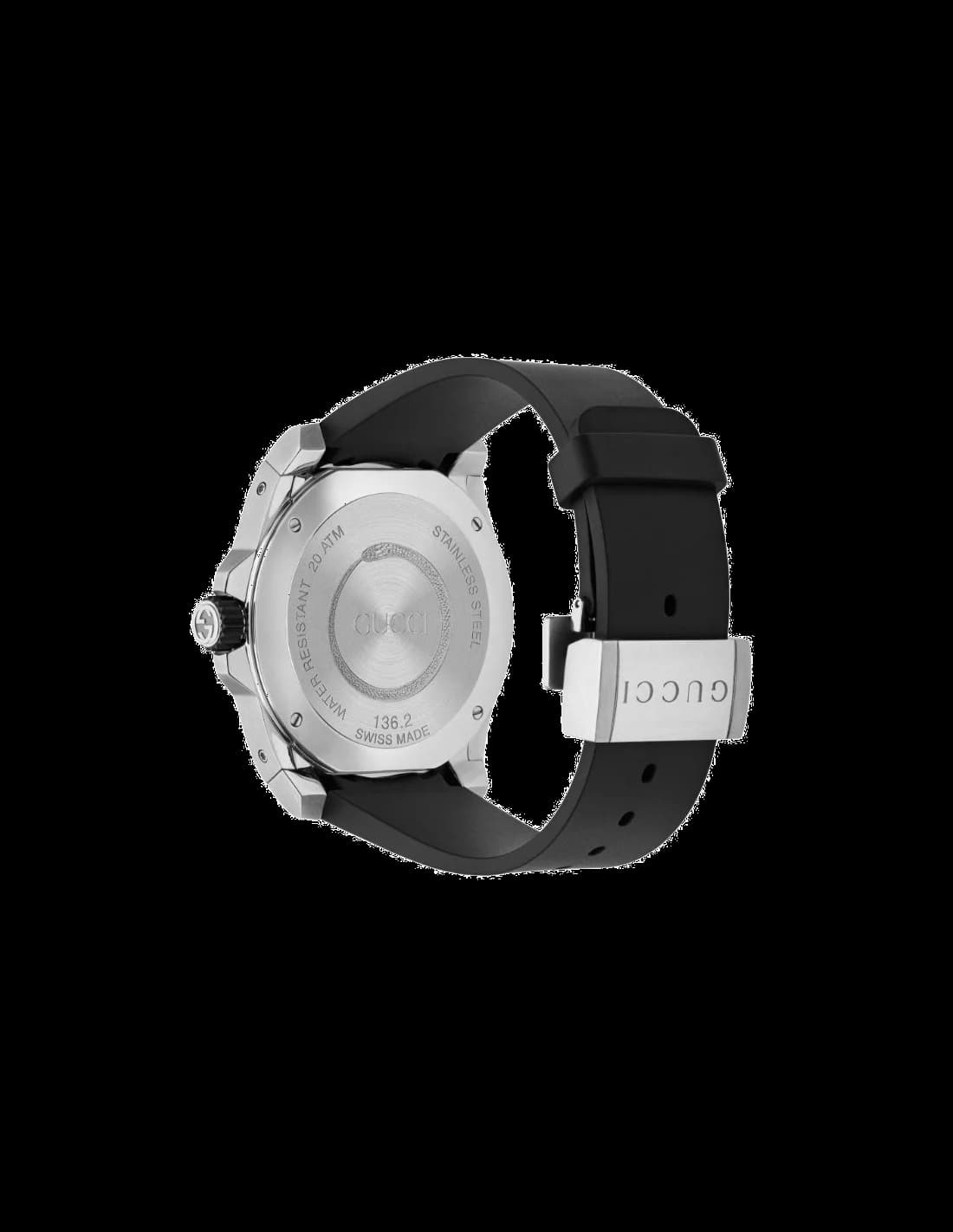 Montre Gucci YA136217 homme verso boîtier argent