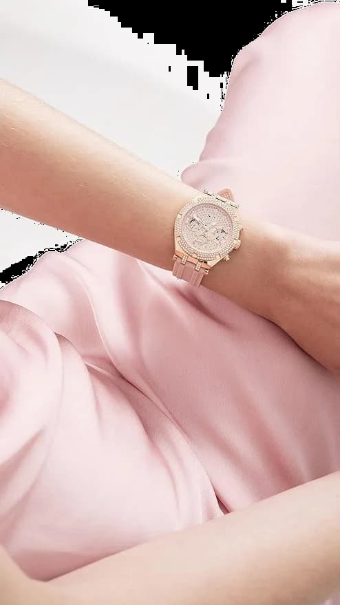 Montre Guess GW0407L3 femme détail bracelet caoutchouc /
