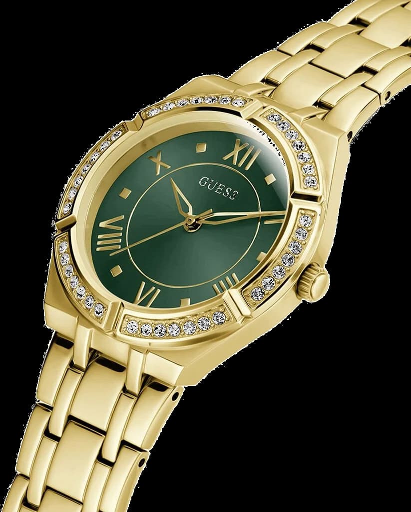 Cadran vert Guess Cosmo GW0033L8 index chiffres romains analogique