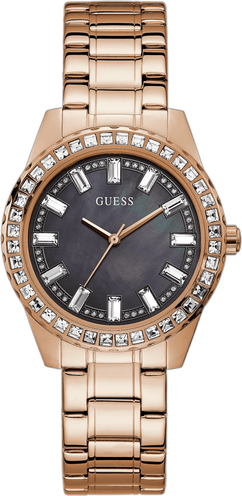 Montre Femme Guess Sparkler GW0111L3 Acier Rose Gold et Nacre Noire