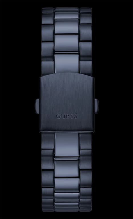Montre Guess GW0265G9 bracelet acier inoxydable bleu détail mailles