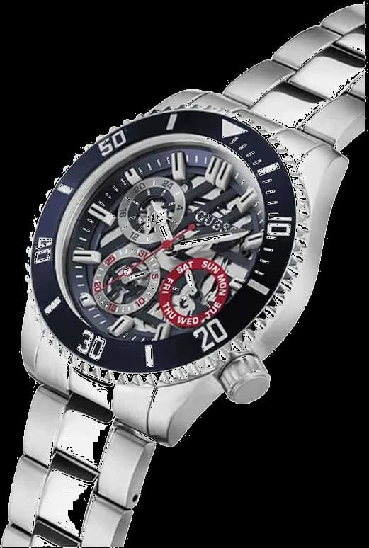 Montre Guess GW0488G1 bracelet acier argent boucle déployante profil