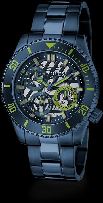 Montre Guess GW0488G4 homme détail cadran bleu