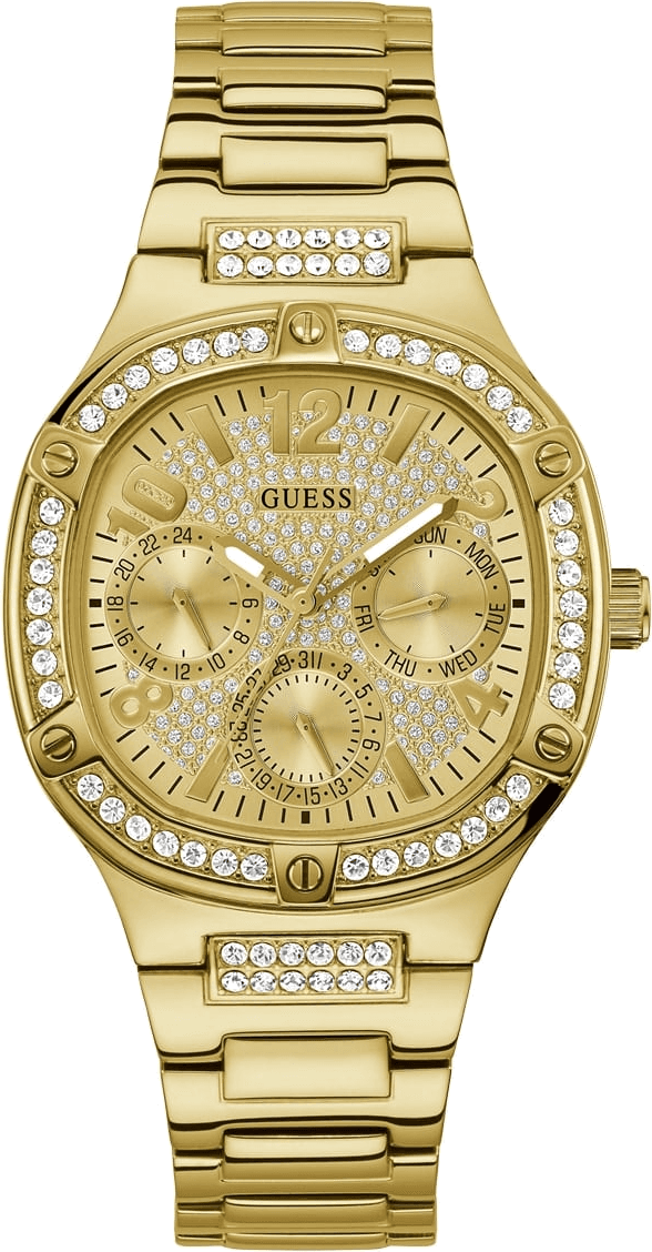 Montre Guess Duchess GW0558L2 multifonction en acier doré jaune