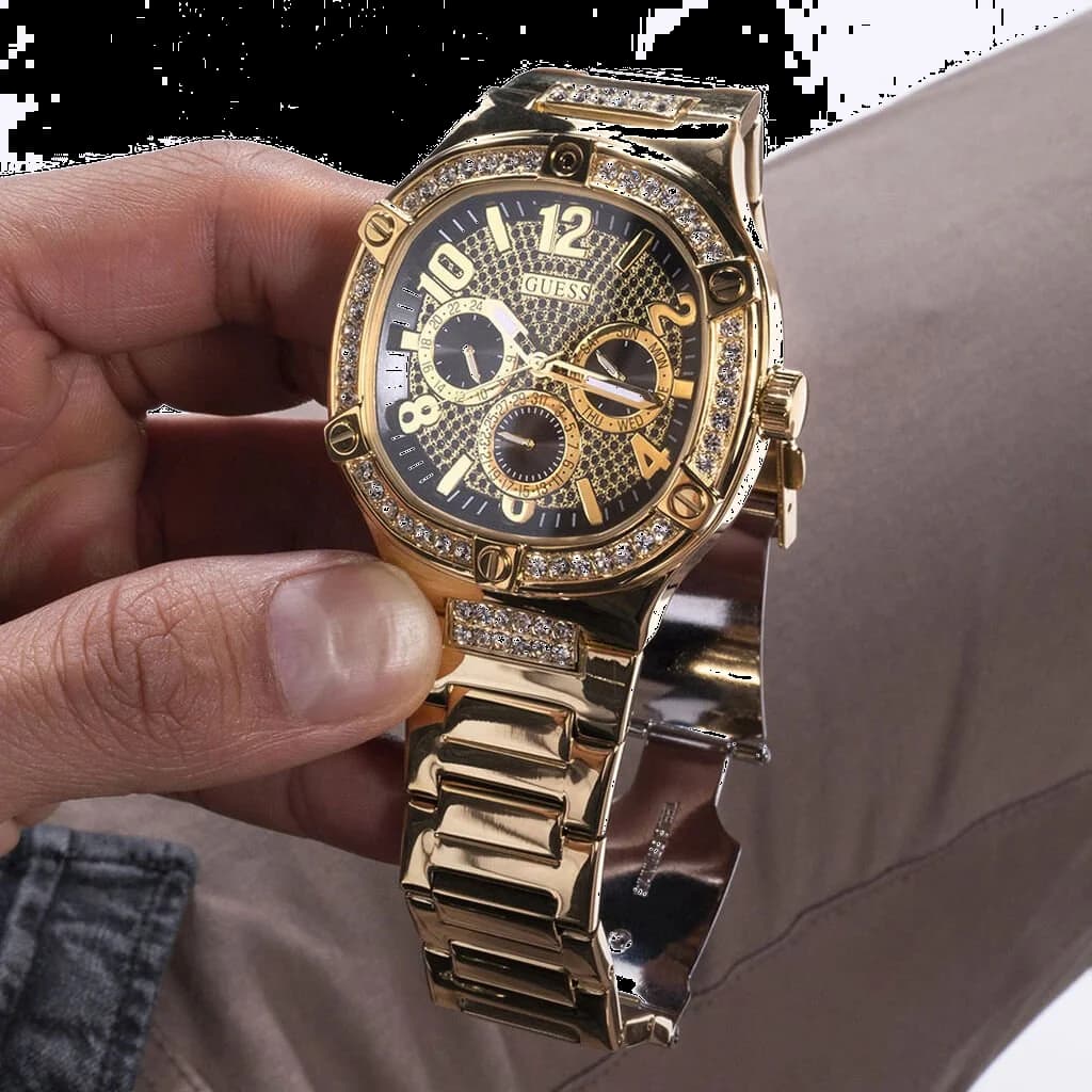 Montre Guess GW0576G2 homme détail bracelet acier inoxydable