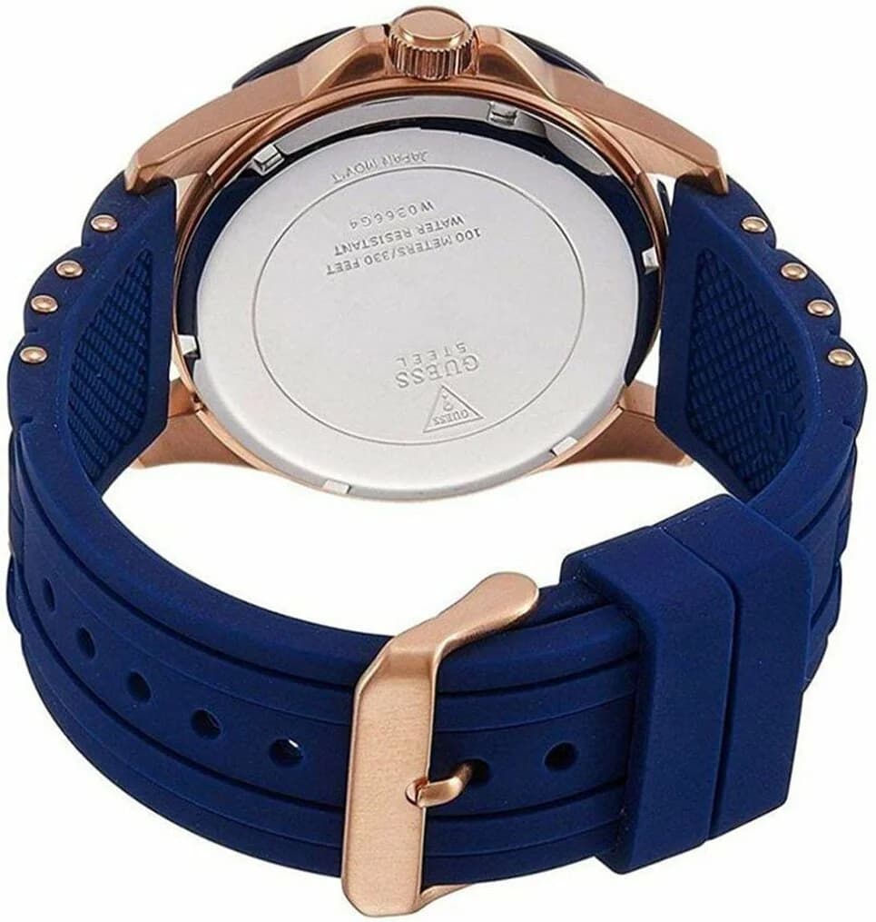 Montre Guess W0366G4 homme détail cadran bleu
