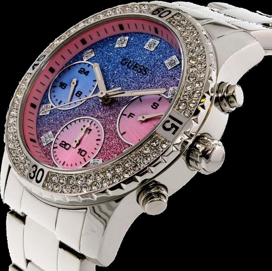 Montre Guess W0774L1 femme détail cadran bicolore