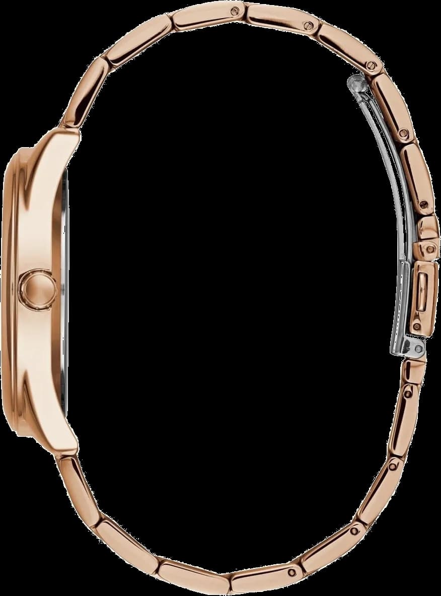 Détail bracelet cuir brun de la Guess W1082L3 — Montres Outlet