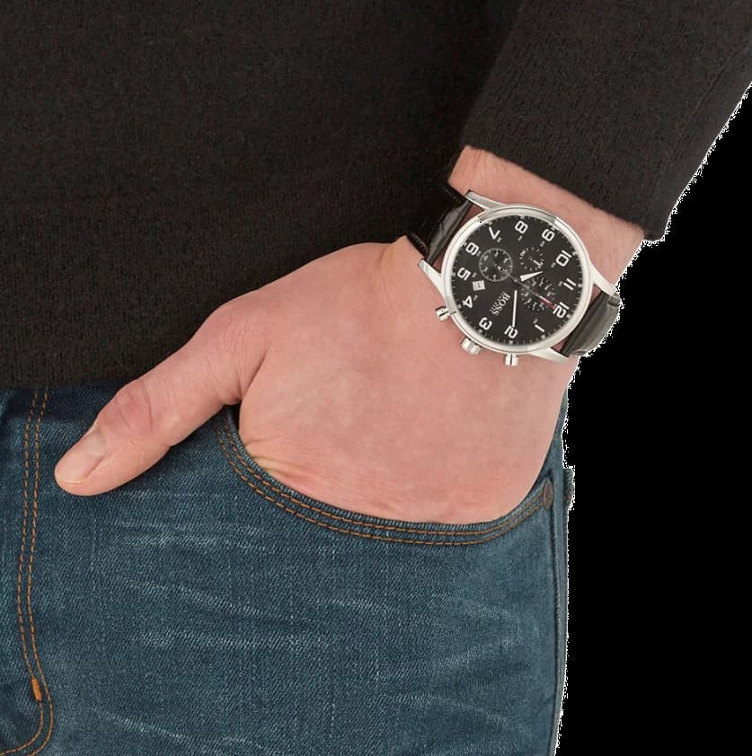Montre Hugo Boss 1512448 homme détail cadran noir
