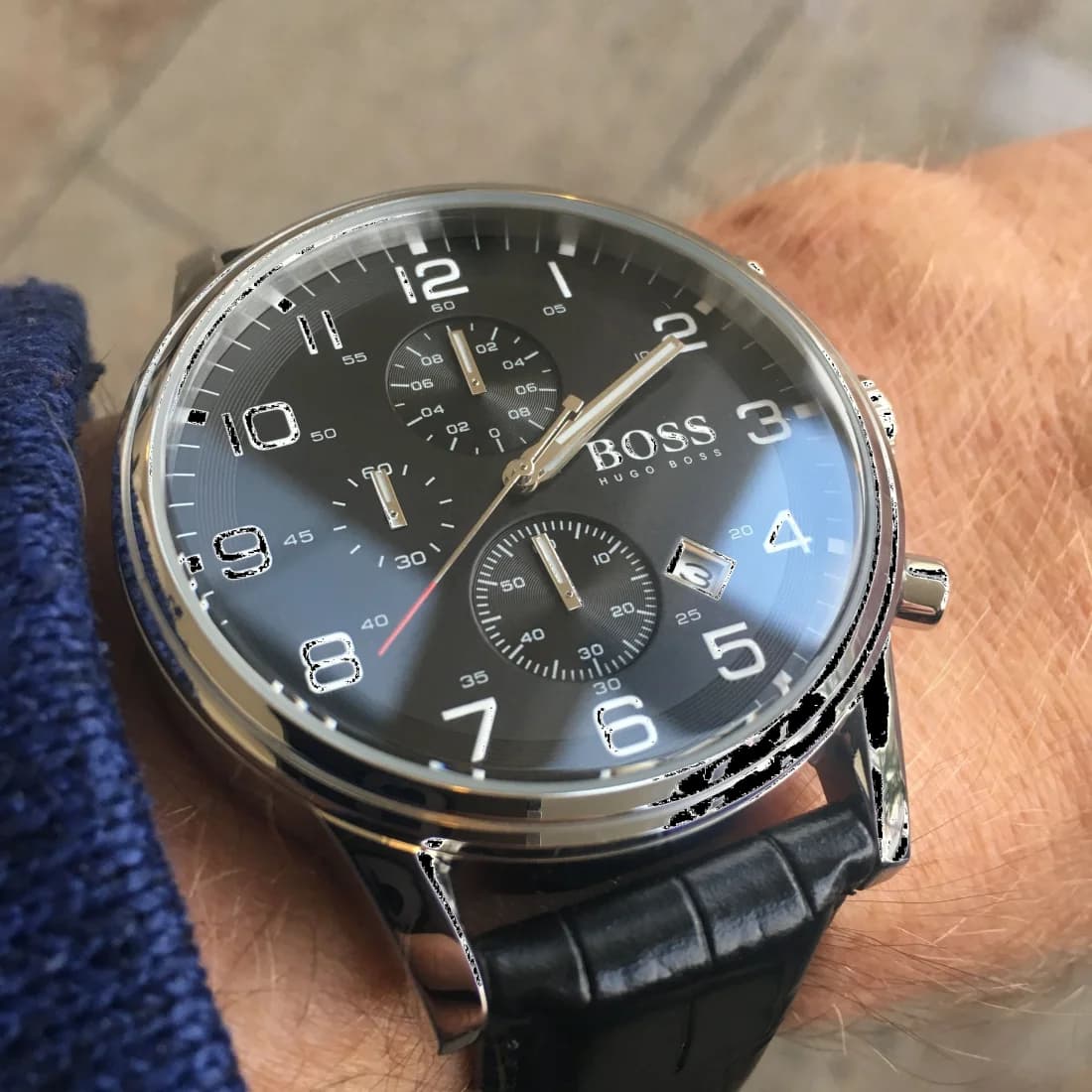 Montre Hugo Boss 1512448 homme verso boîtier argent