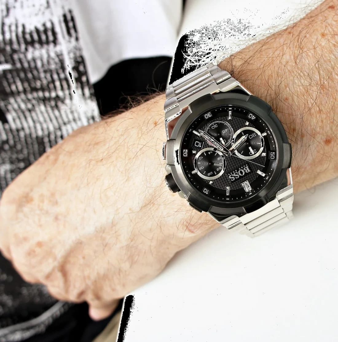 Montre Hugo Boss 1513359 homme verso boîtier argent