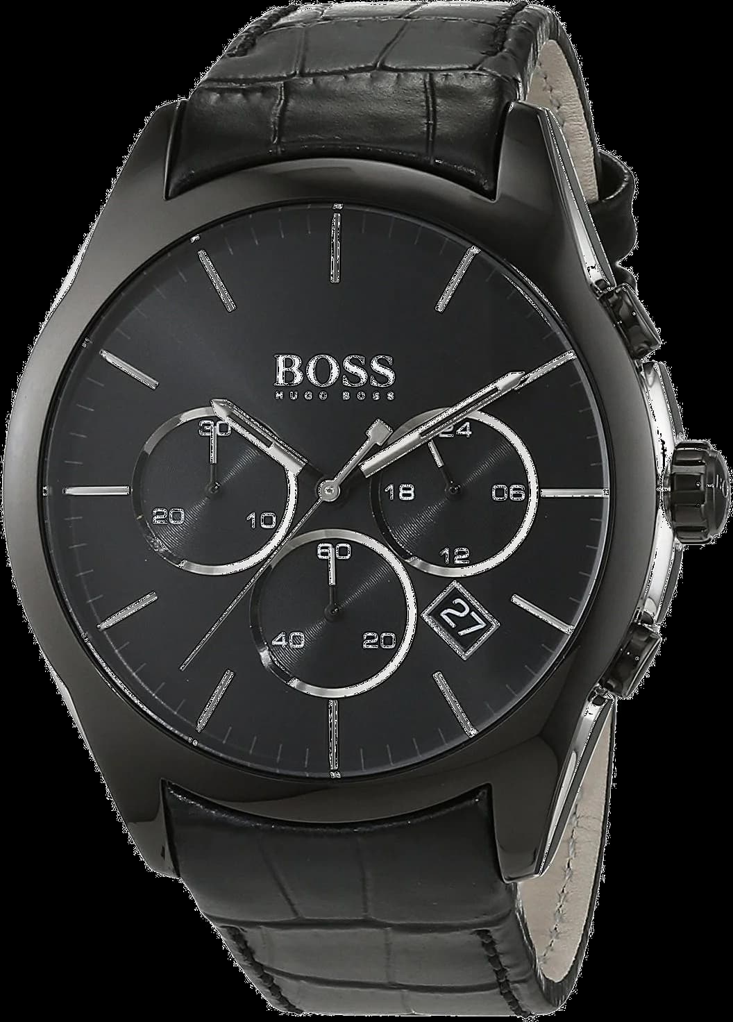 Montre Hugo Boss 1513367 Onyx Chronomètre Noir Bracelet Cuir