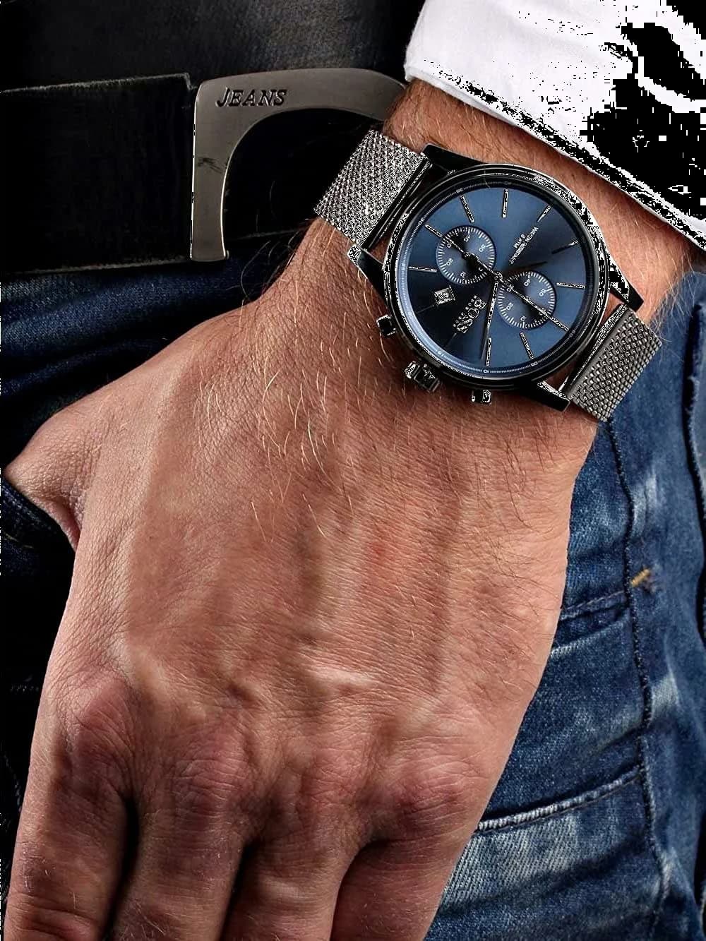 Montre Hugo Boss 1513441 homme détail cadran bleu