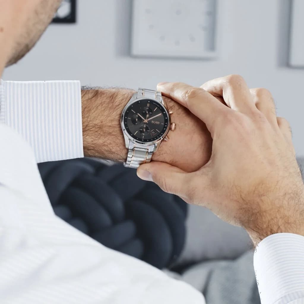 Montre Hugo Boss 1513473 homme verso boîtier argent