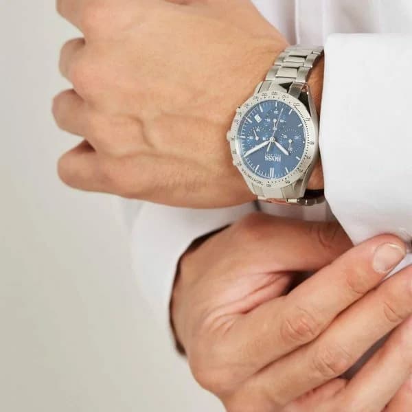 Montre Hugo Boss 1513582 homme détail bracelet acier inoxydable