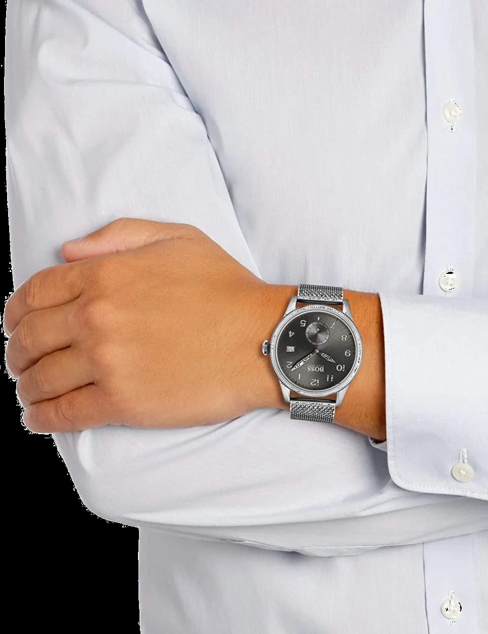 Montre Hugo Boss 1513673 homme verso boîtier argent