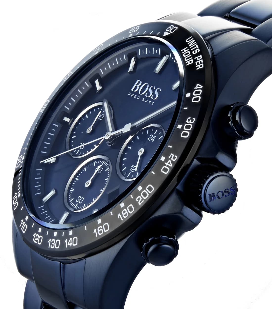 Hugo Boss 1513758 bracelet acier inoxydable bleu boucle déployante profil