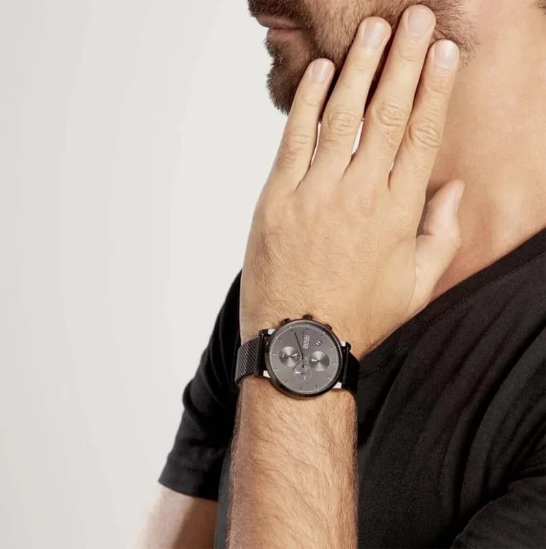 Montre Hugo Boss 1513813 homme verso boîtier noir