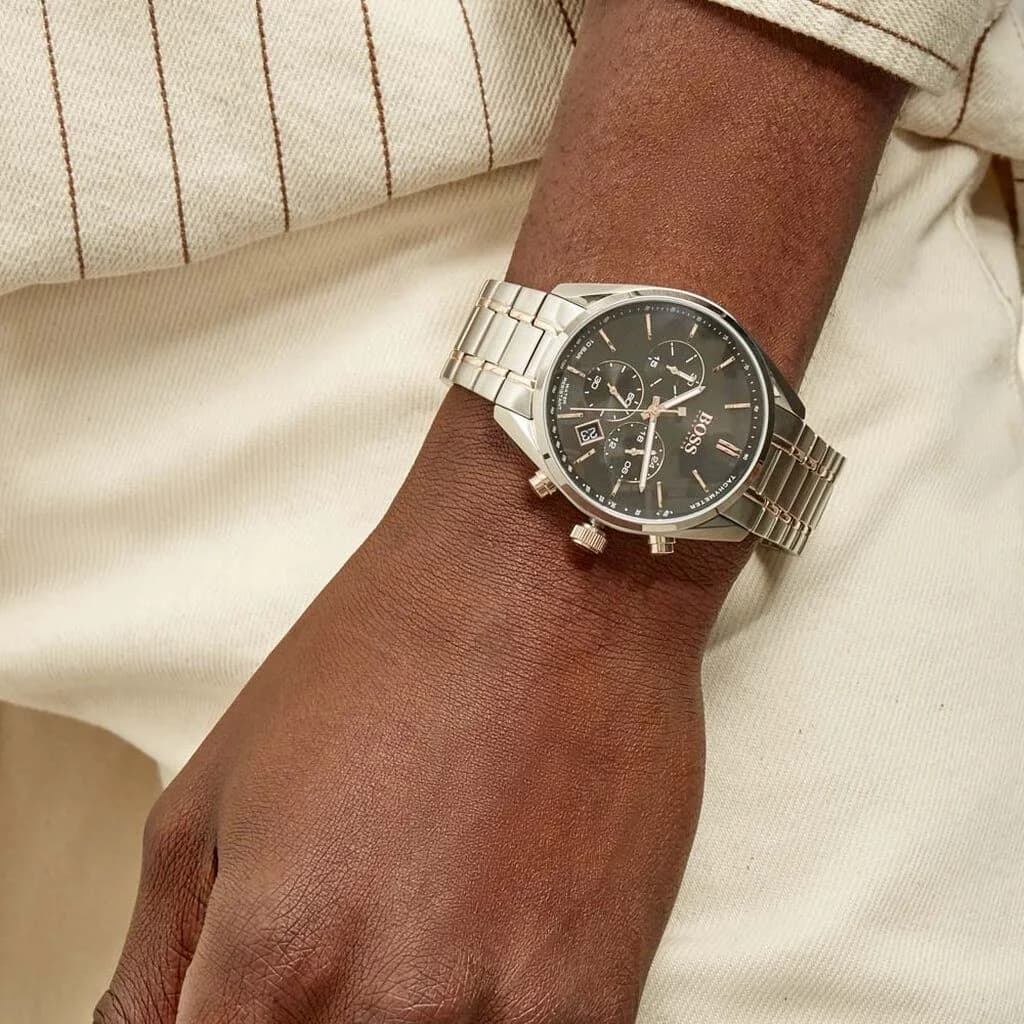 Montre Hugo Boss 1513819 homme verso boîtier argent
